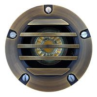 UNB06 4x/8x/12x Package Cast Brass 12V Low Voltage Round Grill LED In-Ground Well Light IP65 Waterproof with 5W 3000K Bulb