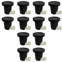 UNF07 4x/8x/12x Package Fiber Glass 12V Low Voltage Round LED In-ground Well Light IP65 Waterproof with 5W 3000K Bulb