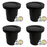 UNF07 4x/8x/12x Package Fiber Glass 12V Low Voltage Round LED In-ground Well Light IP65 Waterproof with 5W 3000K Bulb