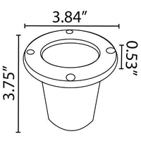UNF07 Fiber Glass 12V Low Voltage Round LED In-ground Well Light IP65 Waterproof