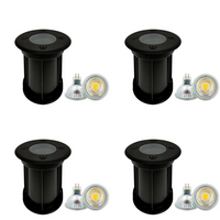 UNS02 4x/8x/12x Package Waterproof In-Ground 12V Low Voltage LED Underground Light Landscape Lighting with 5W 3000K Bulb