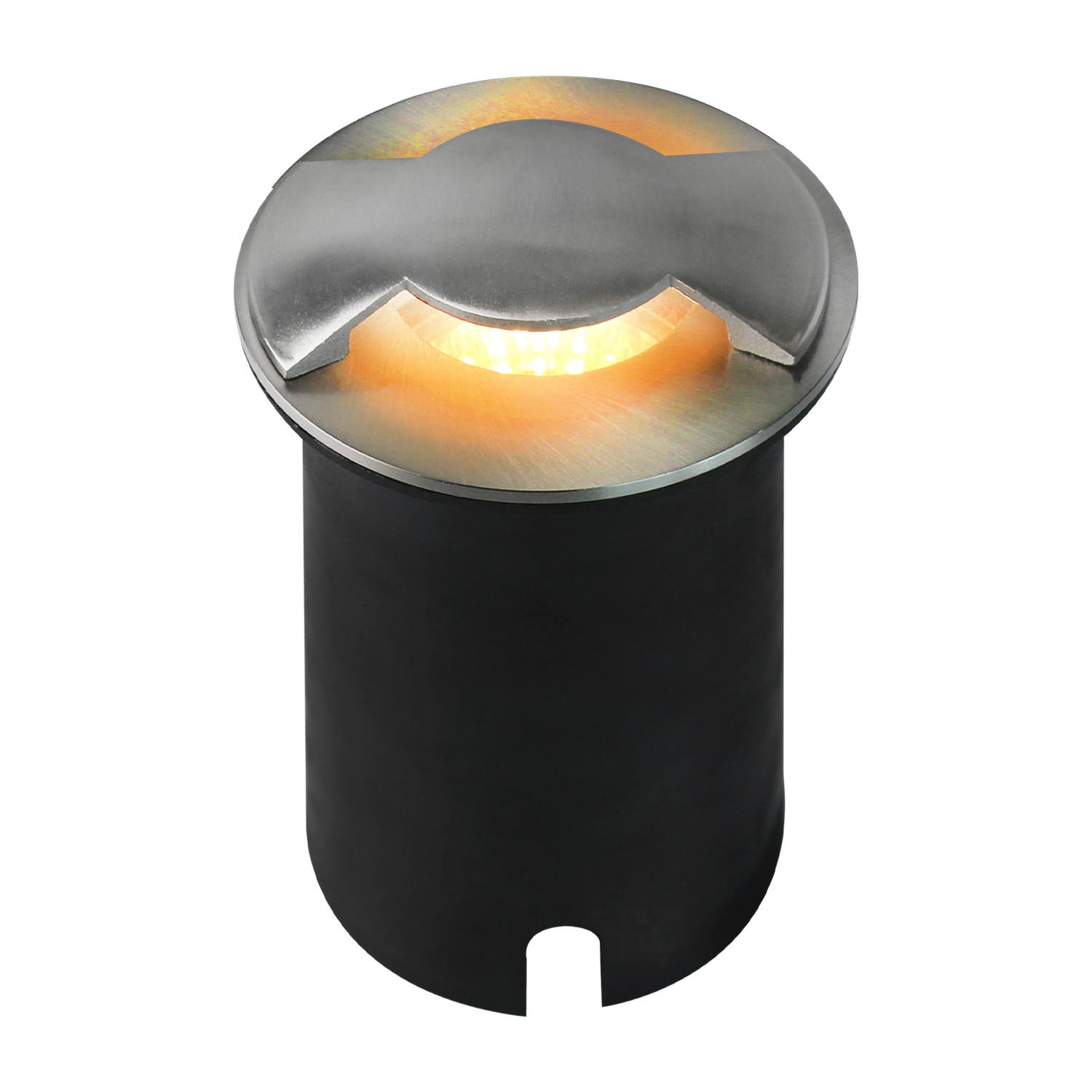 UNS04 Stainless Steel Bi Directional Two Slit In-Ground 12V Low Voltage LED In Ground Landscape Lighting