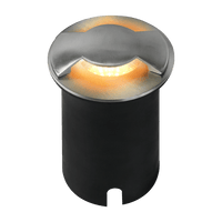 UNS04 4x/8x/12x Package Stainless Steel Bi Directional Two Slit In-Ground 12V Low Voltage LED In Ground Landscape Lighting with 5W 3000K Bulb