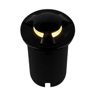 UNS05 4x/8x/12x Package Stainless Steel Tri Directional Three Slit In-Ground 12V Low Voltage LED In Ground Landscape Lighting with 5W 3000K Bulb