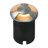 UNS05 Stainless Steel Tri Directional Three Slit In-Ground 12V Low Voltage LED In Ground Landscape Lighting