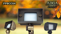 FPBCC04 Cast Brass 3CCT Adjustable 2W-7W Rectangular Built-In LED Flood Light 12V Low Voltage Fixture