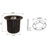 UNB06 Cast Brass 12V Low Voltage Round Grill LED In-Ground Well Light IP65 Waterproof