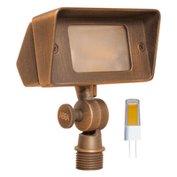FPB01 4x/8x/12x Package Brass Rectangular LED Directional Floodlight Adjustable Lighting 12V Low Voltage 3W 2700K Bulb