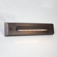 STB16 2W LED Cast Brass Surface Mounted Slim Horizontal Outdoor & Indoor Brass Step Light 12V Low Voltage