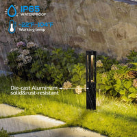 ALP53 6-Pack Low Voltage Pathway Lights Package Cast Aluminum, 3W 12V AC/DC LED Walkway Lighting