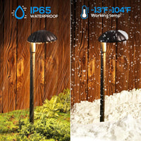 ALP01 6-Pack 5W Low Voltage 12V LED Cast Aluminum Landscape Pathway Lights Package