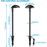 ALP01 6-Pack 5W Low Voltage 12V LED Cast Aluminum Landscape Pathway Lights Package