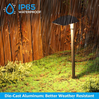 ALP02 6-Pack 5W Low Voltage 12V LED Cast Aluminum Landscape Pathway Lights Package