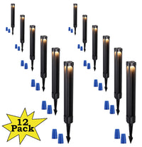 ALP14 12-Pack 4W LED 12V Low Voltage Pathway Lighting Package, AC/DC Landscape Driveway Lights