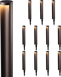 ALP16 12-Pack 5W LED Landscape Pathway Light Package, 12V Low Voltage Side Lit Path Lights