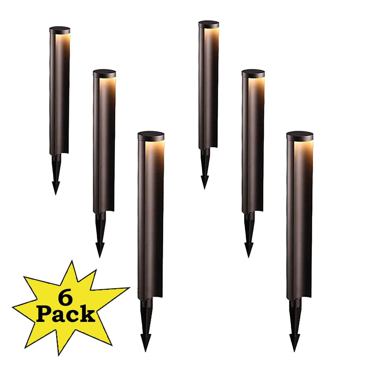 6Pack of Side Lit Path Lights Durable Walk Way Lights Kings