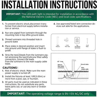 ALP19 4-Pack 3W 3000K Warm White Integrated LED Landscape Pathway Light Package, 12V Low Voltage Modern Path Lights