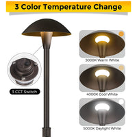 ALPCC06 6-Pack 5W 3CCT LED Landscape Pathway Light Package, 12V Low Voltage Modern Path Lights