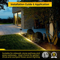 ALPCC06 6-Pack 5W 3CCT LED Landscape Pathway Light Package, 12V Low Voltage Modern Path Lights
