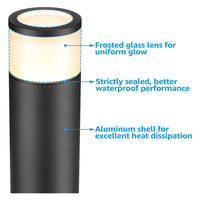 ALPR08 8-Pack RGB LED Landscape Pathway Lights Package, 4.5W Low Voltage 12V Bollard Outdoor Landscape Lighting