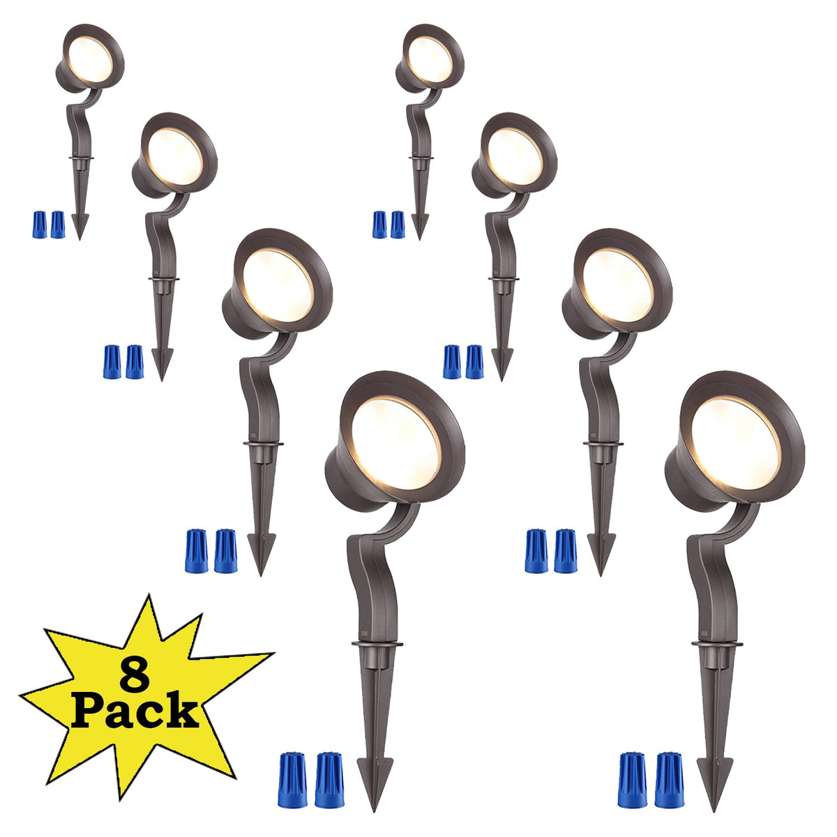 8Pack of ALS03 Directional Spot Lights LED Spotlights Kings