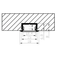 AP44M Rectangular Aluminum Channel 10 Pack LED Strip Light Cover End Caps.
