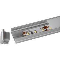 AP46M Rectangular Rail Aluminum Channel 10 Pack LED Strip Light Cover End Caps.
