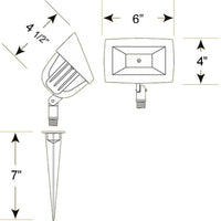 KL100 Low Voltage LED Directional Flood Light Adjustable Outdoor Lighting.