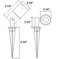 KL103 Low Voltage Modern Bullet Spot Light Aluminum Outdoor Lighting.