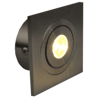 CB06 Dimmable Recessed Square Cast Aluminum LED Puck Light Cabinet Downlighting.