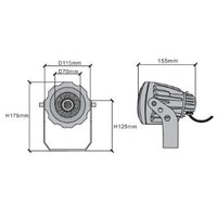CD20 20W Low Voltage Ground LED Spotlight Waterproof Outdoor Fixture.