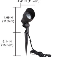 CD45 Black LED Directional Uplight Outdoor Monopoint Lighting fixtures.