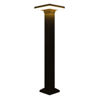 CDPA63 12W Bollard Pathway Lighting LED Square Top Modern Low Voltage - Kings Outdoor Lighting