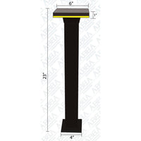CDPA63 12W Bollard Pathway Lighting LED Square Top Modern Low Voltage.
