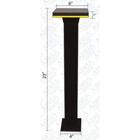 CDPA63 12W Bollard Pathway Lighting LED Square Top Modern Low Voltage.