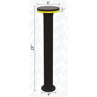 CDPA64 12W Bollard Pathway Lighting LED Circle Top Modern Low Voltage.