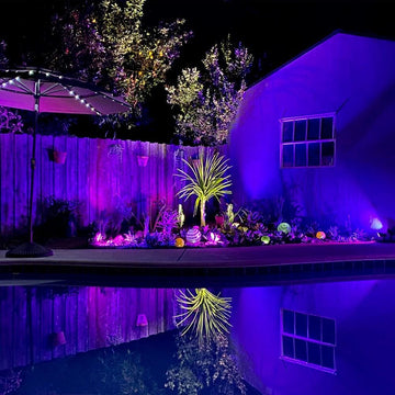 CDR75 9W RGB LED Ground Directional Landscape Waterproof Spotlight Fixture.