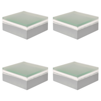 CRG30 4x/8x/12x Package DC12V Low Voltage In Ground RGB or Warm White LED Brick Paver Light Square IP67 Waterproof Warm White