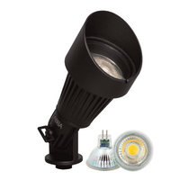 DL02 4x/8x/12x Package 12V Low Voltage Waterproof LED Outdoor Aluminum Spotlight Directional Lighting with 5W 3000K Bulb