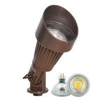 DL02 4x/8x/12x Package 12V Low Voltage Waterproof LED Outdoor Aluminum Spotlight Directional Lighting with 5W 3000K Bulb