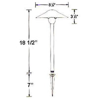 DL03 12V AC/DC Aluminum Low Voltage Landscape Lighting Mushroom Path Light.