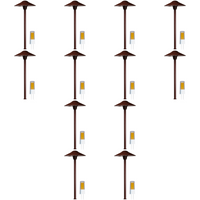 DL03 12V AC/DC Aluminio Bajo voltaje Paisaje Iluminación Seta Camino Luz