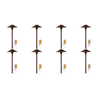 DL03 12V AC/DC Aluminio Bajo voltaje Paisaje Iluminación Seta Camino Luz