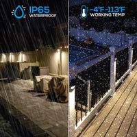 DLA01 12-Pack Bronze 2.5W Low Voltage LED Outdoor Half Moon Deck Lights Package, 12V LED Step Fence Landscape Lights
