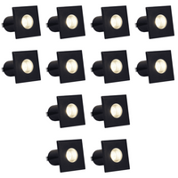 DMS52 4x/8x/12x Package 3W COB 12V Low Voltage LED Square Top Stainless Steel Waterproof In-Ground Landscape Well Light 3000K/5000K