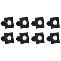 DMS52 4x/8x/12x Package 3W COB 12V Low Voltage LED Square Top Stainless Steel Waterproof In-Ground Landscape Well Light 3000K/5000K