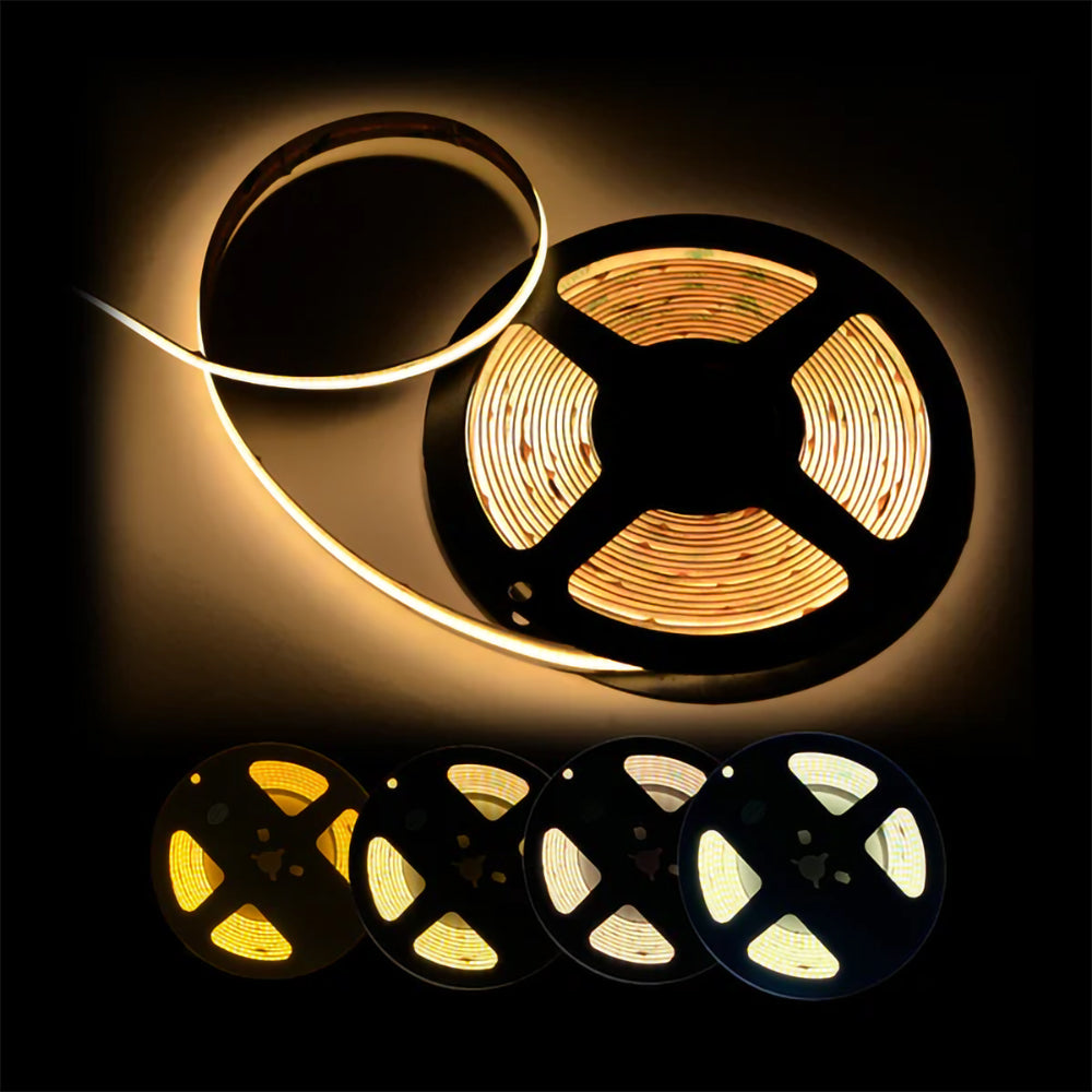 Outdoor Landscape Lighting LED 12V Low Voltage SLD27 Dotless Linear LED Ultra Thin Tunable CCT (2700K-6500K) 3.63W/ft 5mm COB Strip Lights Low Voltage DC24V Tape Light