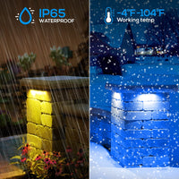 ELA07 8-Pack 7 Inch 3W RGB LED Retaining Wall Lights, Hardscape Color Changing 12V Low Voltage Landscape Lights