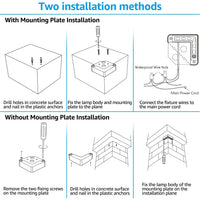 ELC02 8-Pack 3W LED Hardscape Lighting Right Angle 3CCT Retaining Wall Lights, 12V Low Voltage Landscape Lights