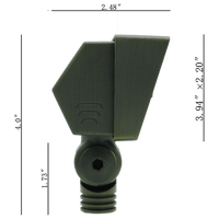 FPB02 Brass Rectangular Built-In LED Directional Flood Light Adjustable Lighting.